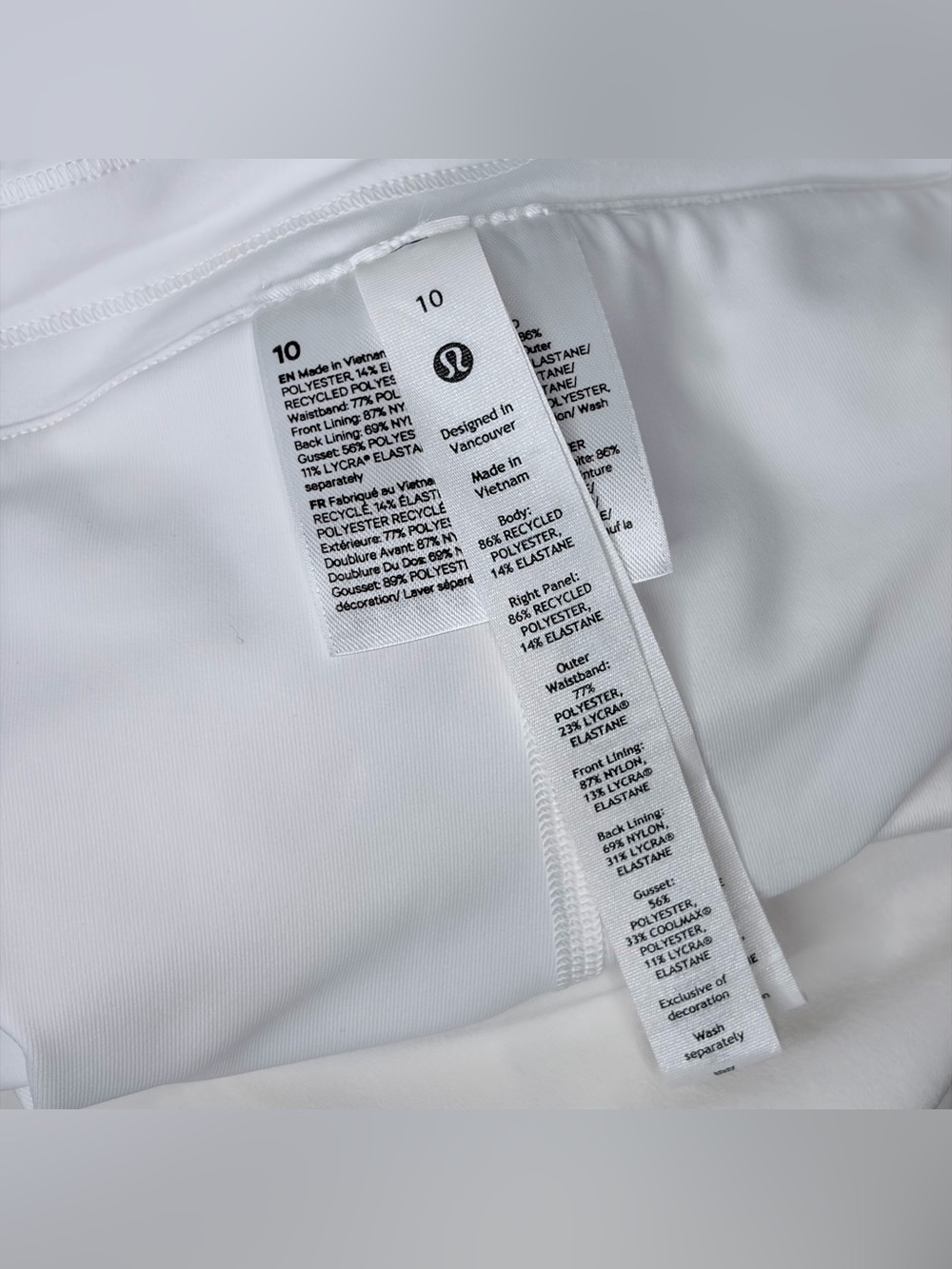 Lululemon‎ Asymmetrical White Pleated Mini Skirt - Picture 8 of 9
